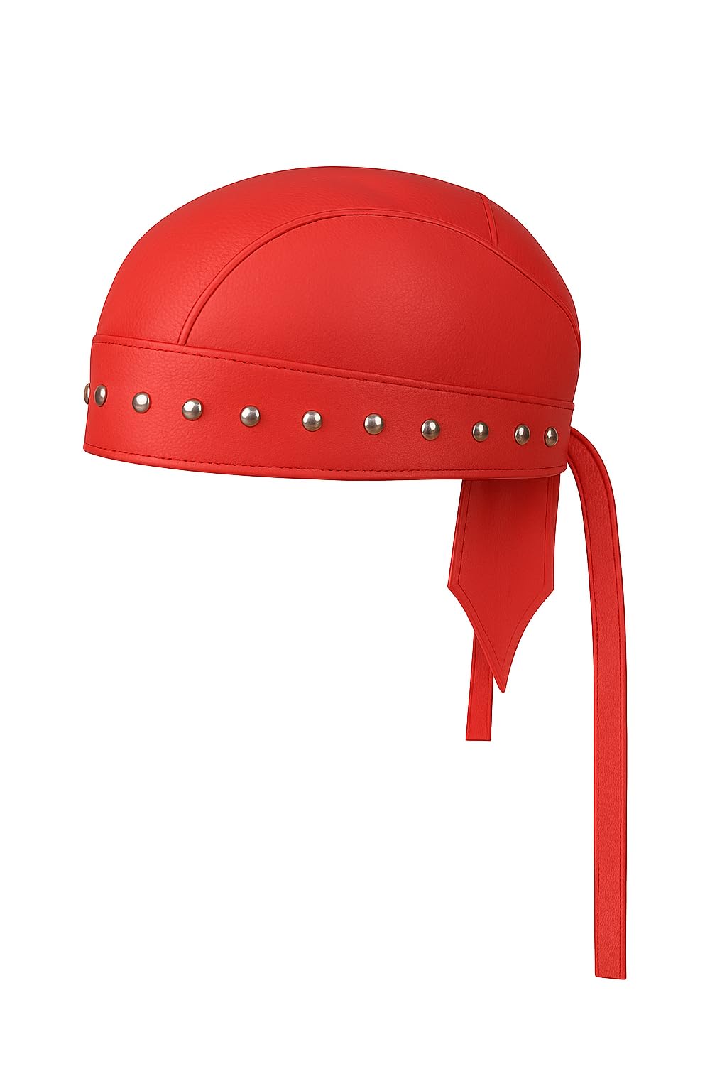 Sheep Leather caps in Black Sweat Head Wraps Studded Cap Bandana Style in Real Do Du Rag Leather