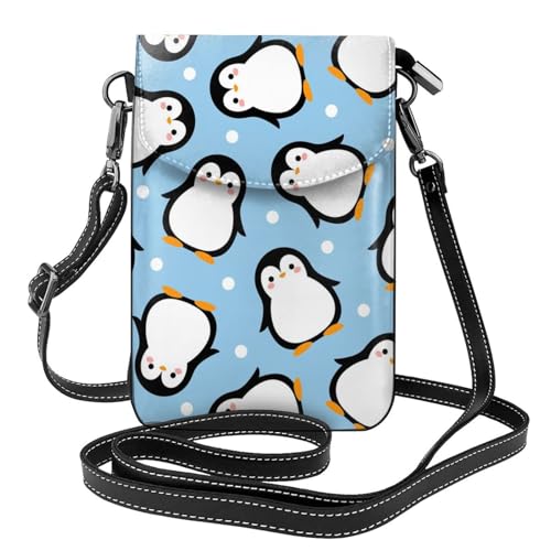 Petits sacs bandoulière pingouin fluffy hiver idée cadeau femme originale