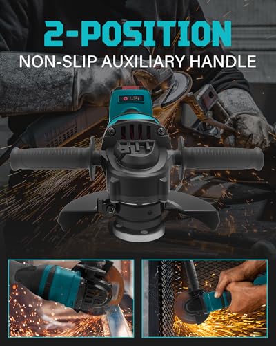 Cordless 125mm Angle Grinder for Makita 18V Batteries, Brushless Motor, Battery Power Grinder Tool, 8500RPM 3 Variable Speed for Grinding, Cutting and Polishing (Without Battery) - Image 5