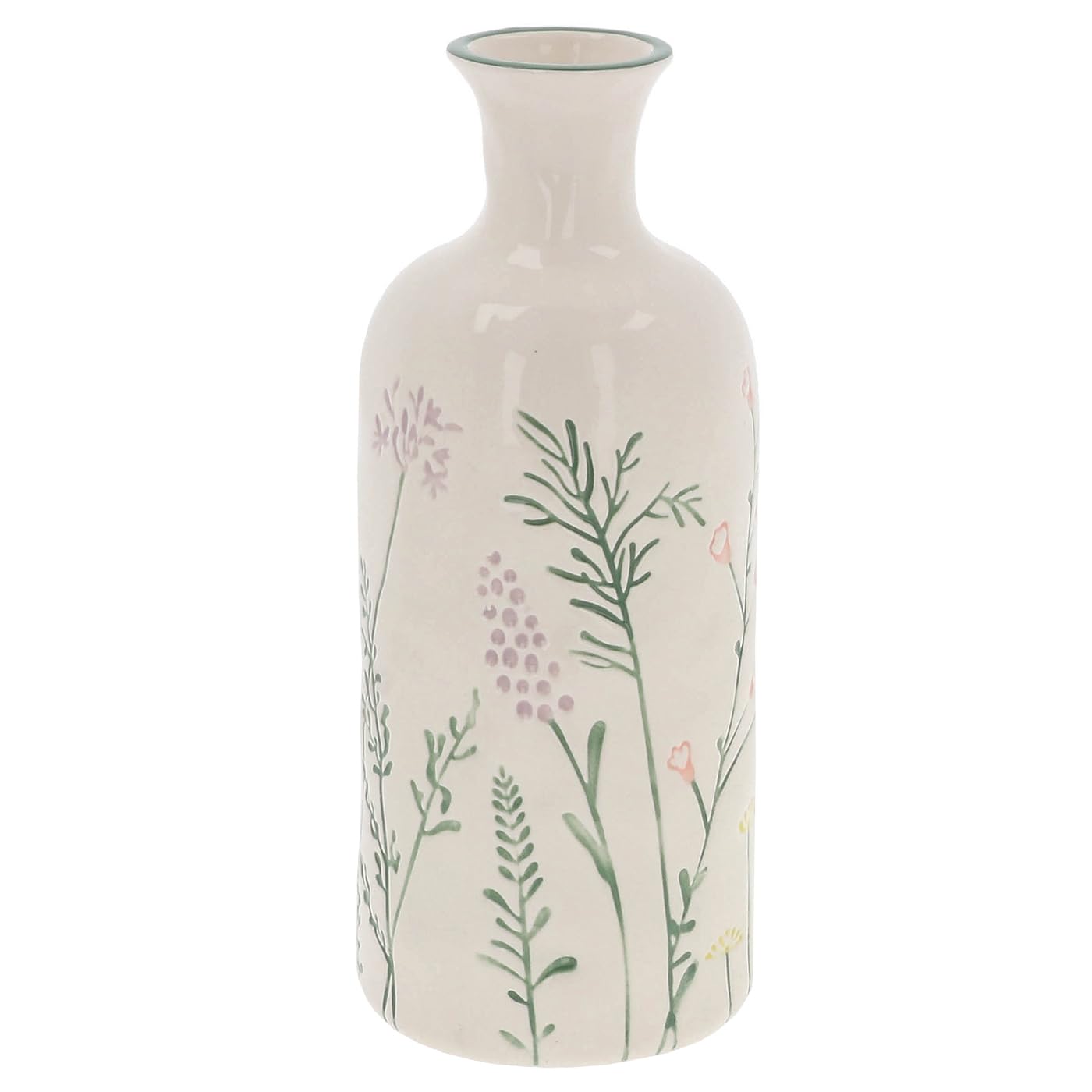Shudehill Giftware Meadow Press Flower Collection Vases (Bottle Vase – Height: 23.8 x Width: 9.9 x Depth: 9.9 cm)