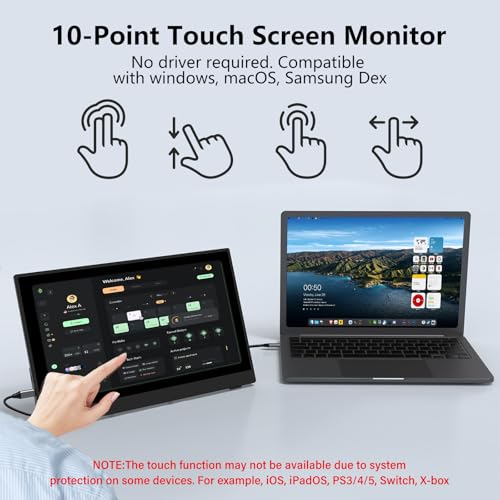 Image of InnoView 15.6 Inch 1080P Touchscreen Portable Monitor and 14 Inch 4K OLED Travel Monitor