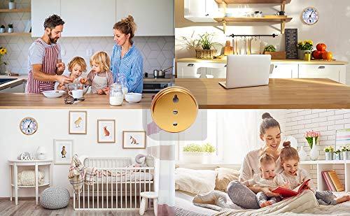 Miniatura 3 de Mini termómetro de interior higrómetro analógico 2 en 1 medidor de temperatura y humedad para el hogar, habitación, al aire libre, oficinas,