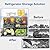 Bronkeeper Pull Out Clear Fridge Organizer Drawers with Drainer, Refrigerator Stackable Storage Bins for Kitchen Fruit & Veggie Organization (Complete Set)