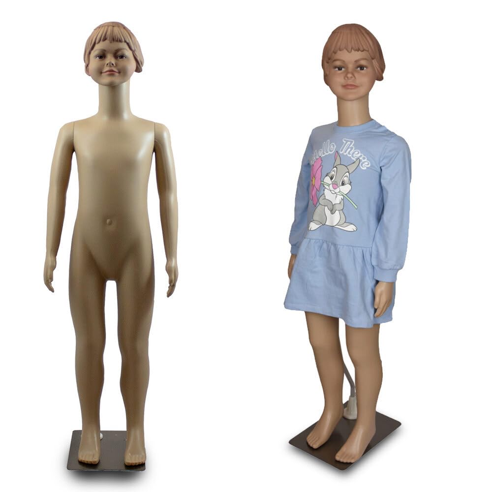 BITUXX Schaufensterpuppe Weiblich Mädchen Schaufensterfigur Mannequin Schneiderpuppe 360° beweglich 110cm