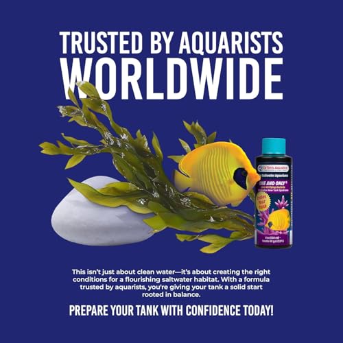 Image of Dr. Tim's Aquatics Saltwater One & Only Nitrifying Bacteria - For New Fish Tanks, Aquariums, Water Filtering, Disease Treatment - H20 Pure Fish Tank Cleaner - Removes Toxins - 4 Oz.