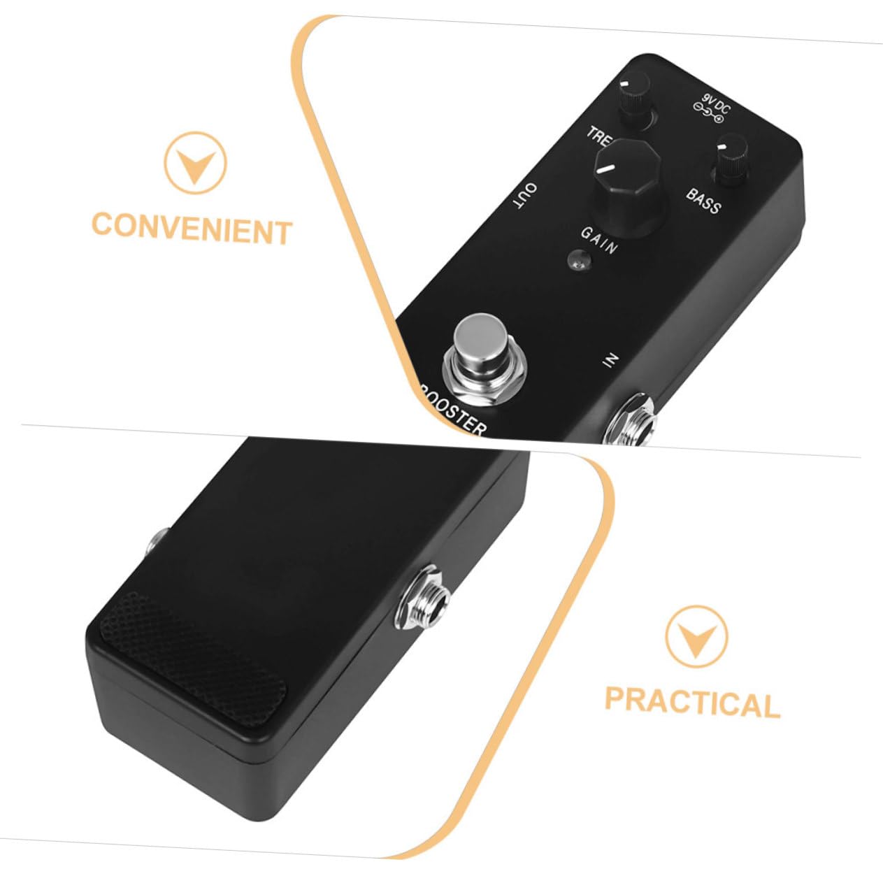 ibasenice 4pezzi Pedale Analogico Per Chitarra Elettrica Con Delay Stereo Effetto Di Sustain Caldo e Ottimo Per Musicisti e Performance Live