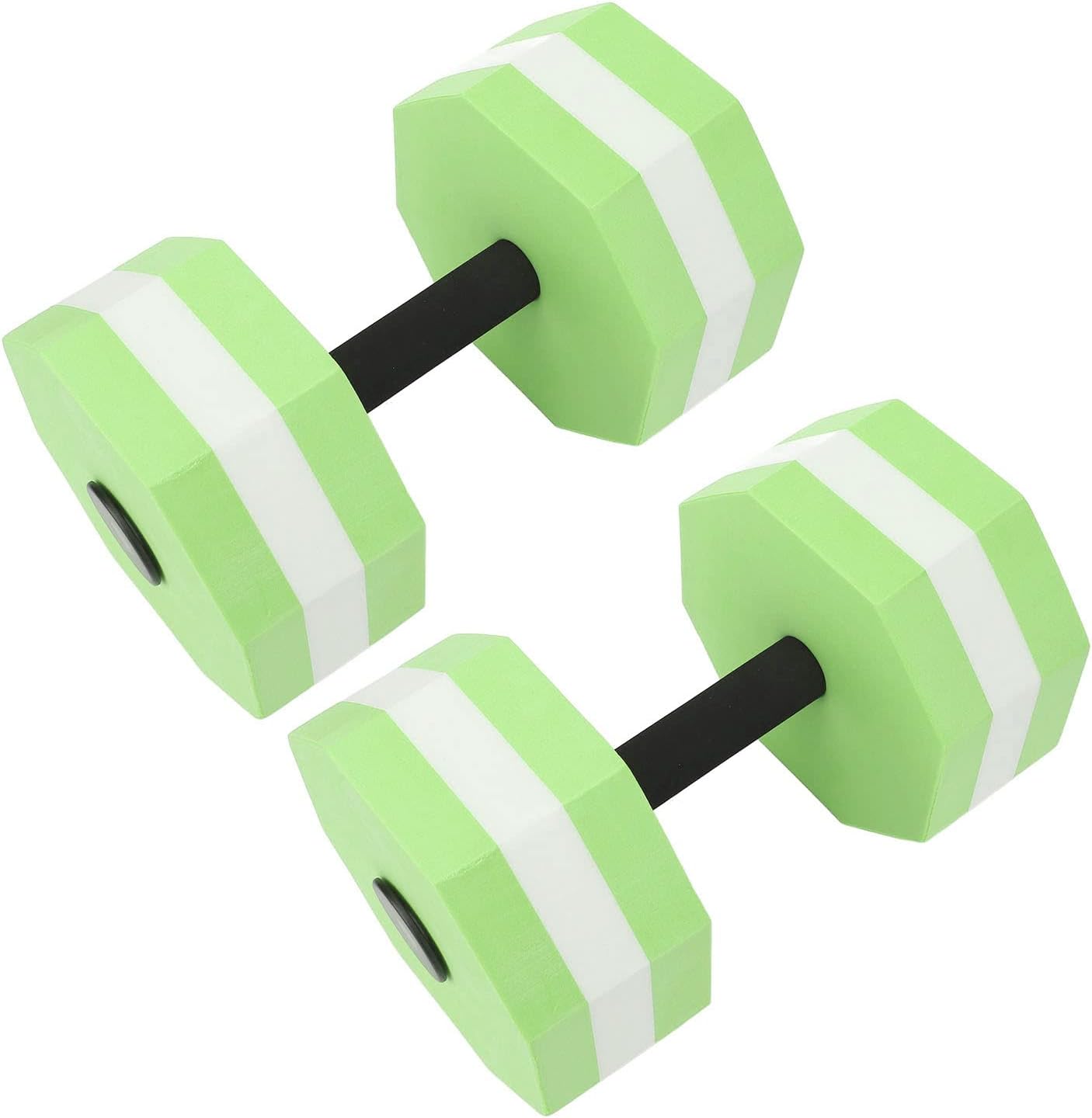 High Density EVA Foam Dumbbells Set for Aerobic Fitness Rehabilitation Training, 2Pcs Water Floating Dumbbell for Men Women Indoor Swimming Pools