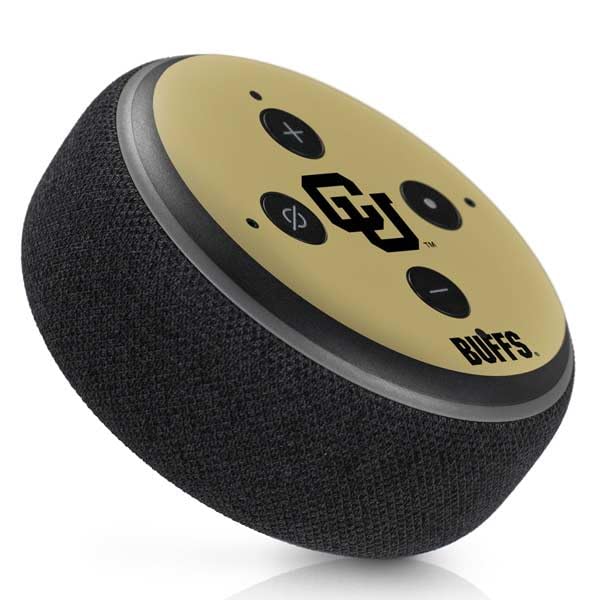 Skinit Decal Audio Skin Compatible with Amazon Echo Dot 3 - Officially Licensed University of Colorado CU Buffs Design