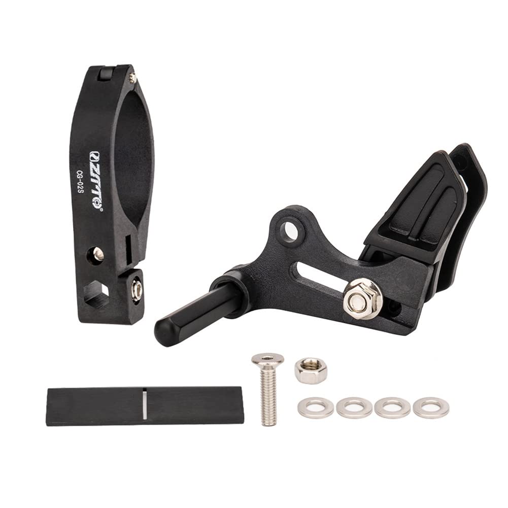 ZYWUOY Guida per Catena a velocità Singola per Telaio Mountain Bike, Protezione per Catena per Bicicletta, Protezione per Tubo Sella, tendicatena in Lega di Alluminio, Accessori per, con 4