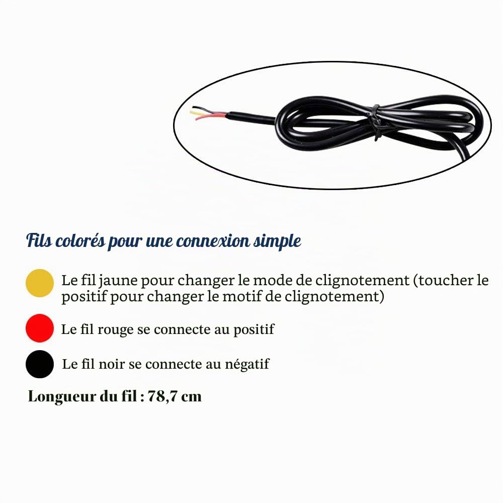 2x 12LEDS Led Stroboscope Voiture Avertissement D'urgence Lumières Strobe Voyants D'avertissement Bar Lumière de Mode de Clignotant Moto (Ambre)