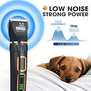 DSP® Dog Clippers for Grooming Dog Grooming Clippers 3-Speed Low Noise Dog Hair Clippers for Small & Large Dog