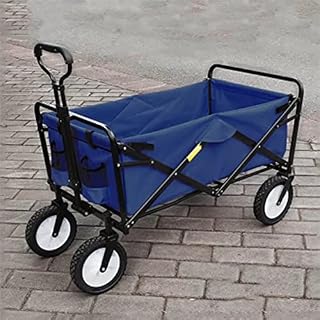 Platform Trucks Heavy Duty Folding Bag Garden Trolley Bearing Trolley Utility Travel Car Pull (Color : Blue)