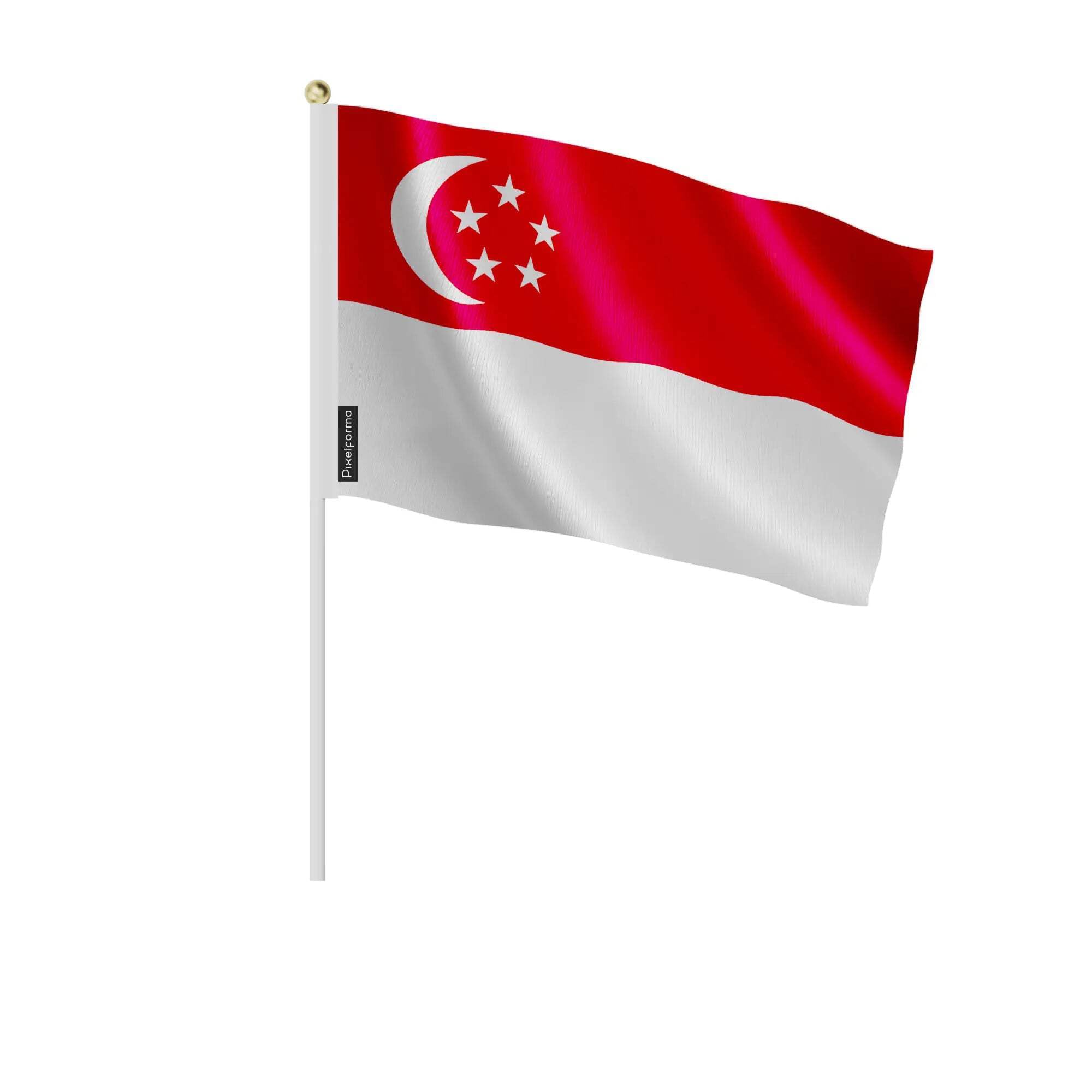 Drapeau Singapour 14x21cm pour célébrer la fête nationale en grand nombre