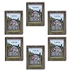 Picture frames 5×7 6 pack brown rustic distressed farmhouse wooden frame photo frame with acrylic front ready to hang or stand  urban country home decor