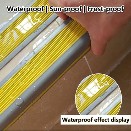 Tiras de esquina de seguridad para escaleras con goma flexible autoadhesiva 6
