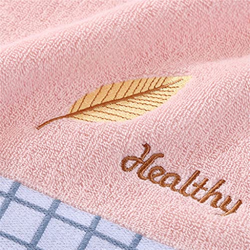 Gretd Leaf Jacquard Towel Embroidered Letter Absorbent Home Household Couple Face Bath Towel Set Blue Plaid Hand Towel For (Color : Gray, Size #TOP4