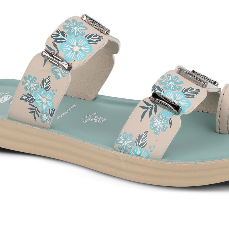 Image of WALKAROO Flat Sandals For Women|Soft Cushion Footbed, Lightweight PU Sole & Slip-On Sandals|WLR74018