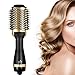 Produktbild Haartrockner Multifunktions, 5 IN 1 Warmluftbürste Haarstyler & Volumizer Heißluftbürste Negativer Ionenfön Föhn Haarglätter Bürste Heißluftkamm Lockenwickler für alle Haartypen (Golden)