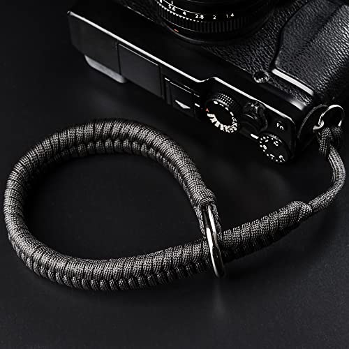Image of Qiang Ni Camera Wrist Strap - Paracord Quick Release Camera Hand Strap Wrist Lanyard for DSLR or Mirrorless Camera - Black