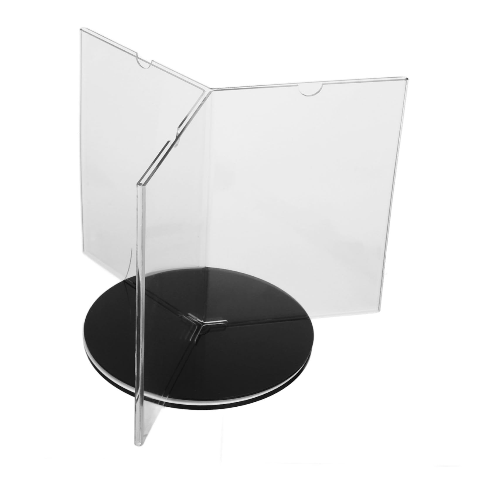 Portamenús Giratorio Multilateral A5 de Acrílico para Mesa | 1 Pieza, Base Estable de Escritorio, Adecuado para Buffets y Celebraciones