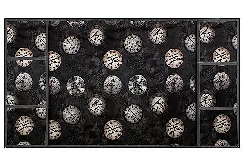 Image of Stylista Refridgerator top Cover Suitable for Samsung RR24C2823S8 /NL, 223 Liter Fridge, Dimension (WXD) 65x111 CM, Analog Pattern Black