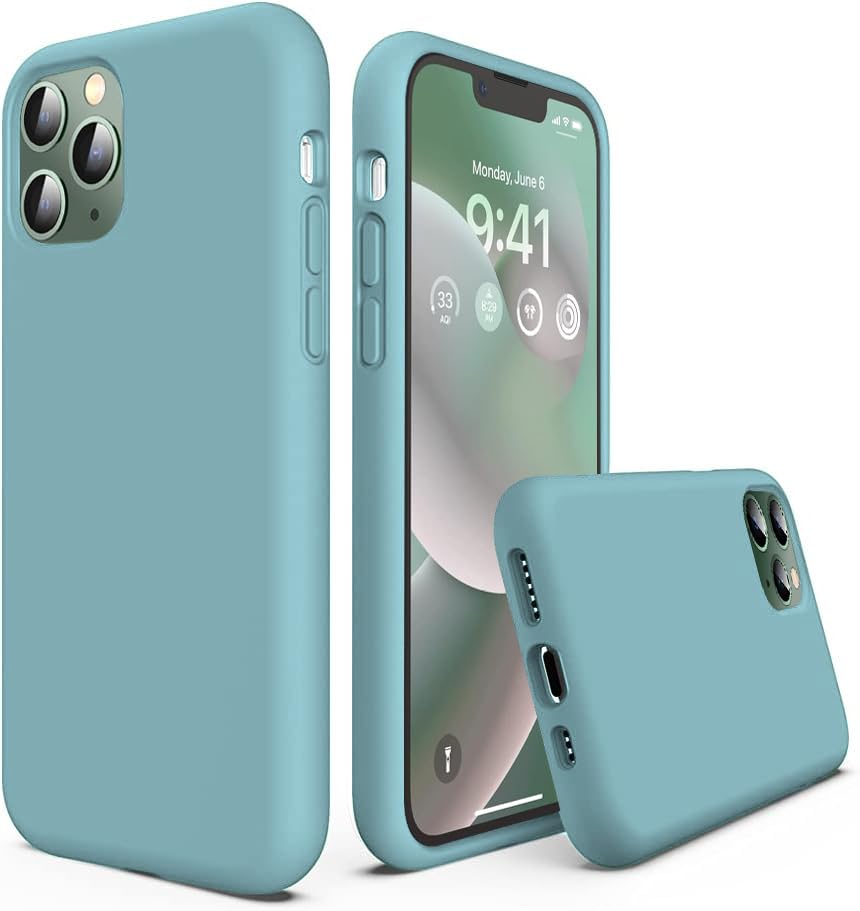 Image of DIZORO Silicone Back Case for iPhone 11 Pro, Soft-Touch Phone Microfiber Silicone Back Cover for iPhone 11 Pro - Cactus