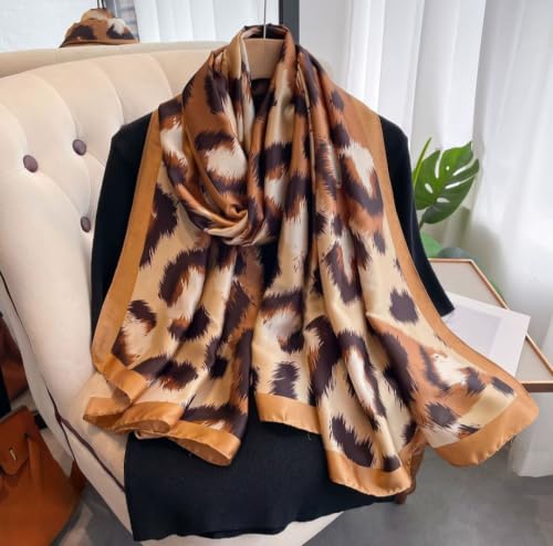 Image of MALINA Women's Polyester Silk Satin Stole Scarf - Soft Lightweight Fashion Wrap, Elegant Floral & Gradient Design, summer stole,Scarf For Women,Premium Stole,Large Size 180x90 cm'