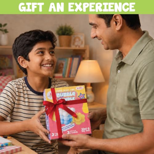 Image of Kalakaram DIY Scented Bubble Candle Making Kit for Beginners | Soy Wax Candle Craft Kit with Silicone Molds, Fragrance, Colors & Tools | Art & Craft Set for Kids & Adults | Home Decor & Birthday Gift