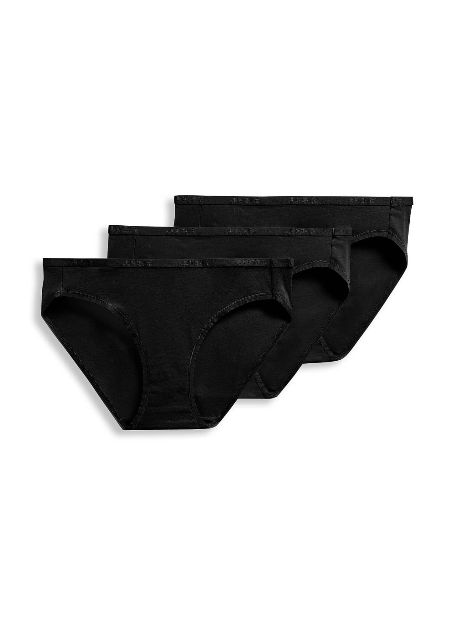 Jockey Ropa interior de algodón orgánico elástico con logotipo para mujer, paquete de 3
