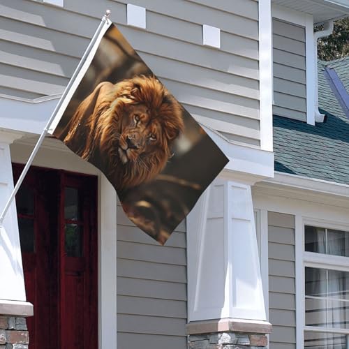Drapeau lion robuste de maison toutes saisons grand format 1,2 x 1,8 m