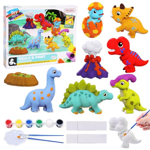 Ballery Kit Pintura Dinosaurios Juguetes Manualidades Niños Juguetes para Pintar Juego de Arte de Escayola Regalos de Creativo para Cumpleaños Navidad Niños Niñas 3 4 5 6 7 8 9 Años