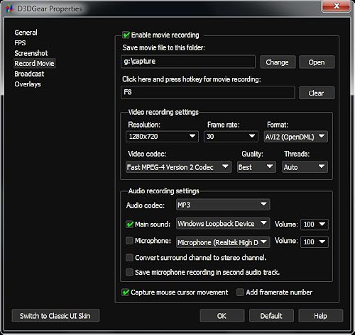 D3DGear Game Recording Software and Live Streaming Software [Download] - Thumbnail 3