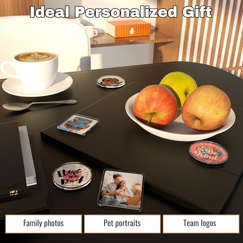10 imanes personalizados para refrigerador en acrílico cuadrados miniatura 5