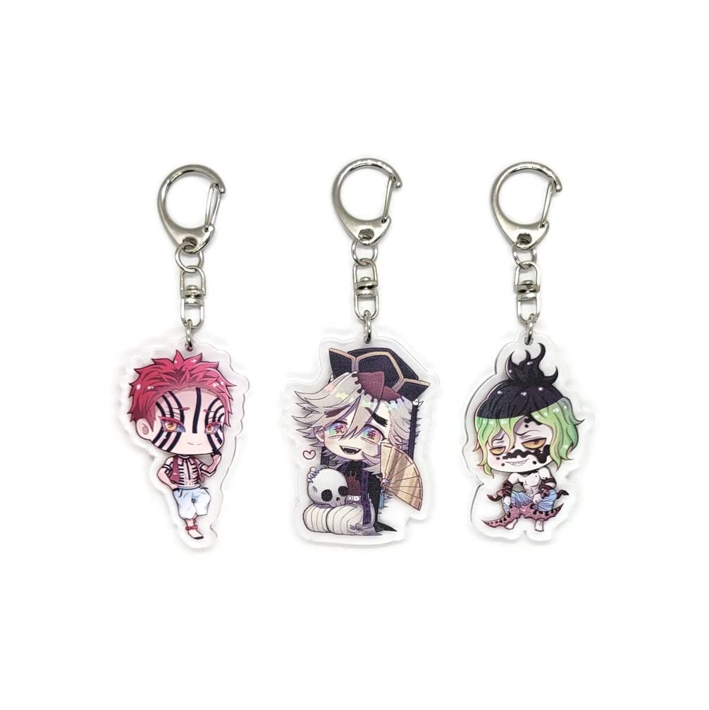 EBTY DREAMS Inc. - Set of 3 Demon Slaye DS Acrylic Keychain Akaza, Doma, Gyutaro v1