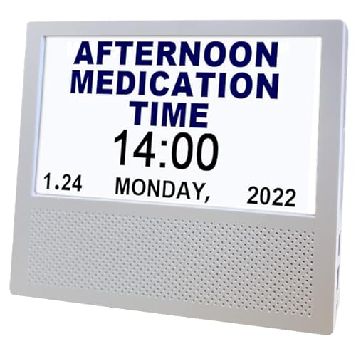Santek Medicine Reminder Alarm Day Clock Calendar Digital Picture Frame