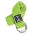 Yoga Strap: 100% Cotton, Chromed Rings, 1.5" x 8'