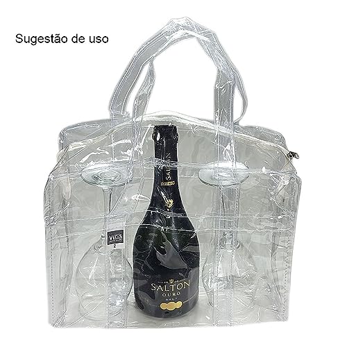 Bolsa PVC Transparente com Zíper - Academia Praia Maquiagem