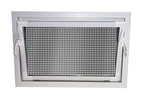 Preisvergleich Produktbild ACO 80x50cm Nebenraumfenster Isofenster + Schutzgitter Kippfenster Fenster weiß