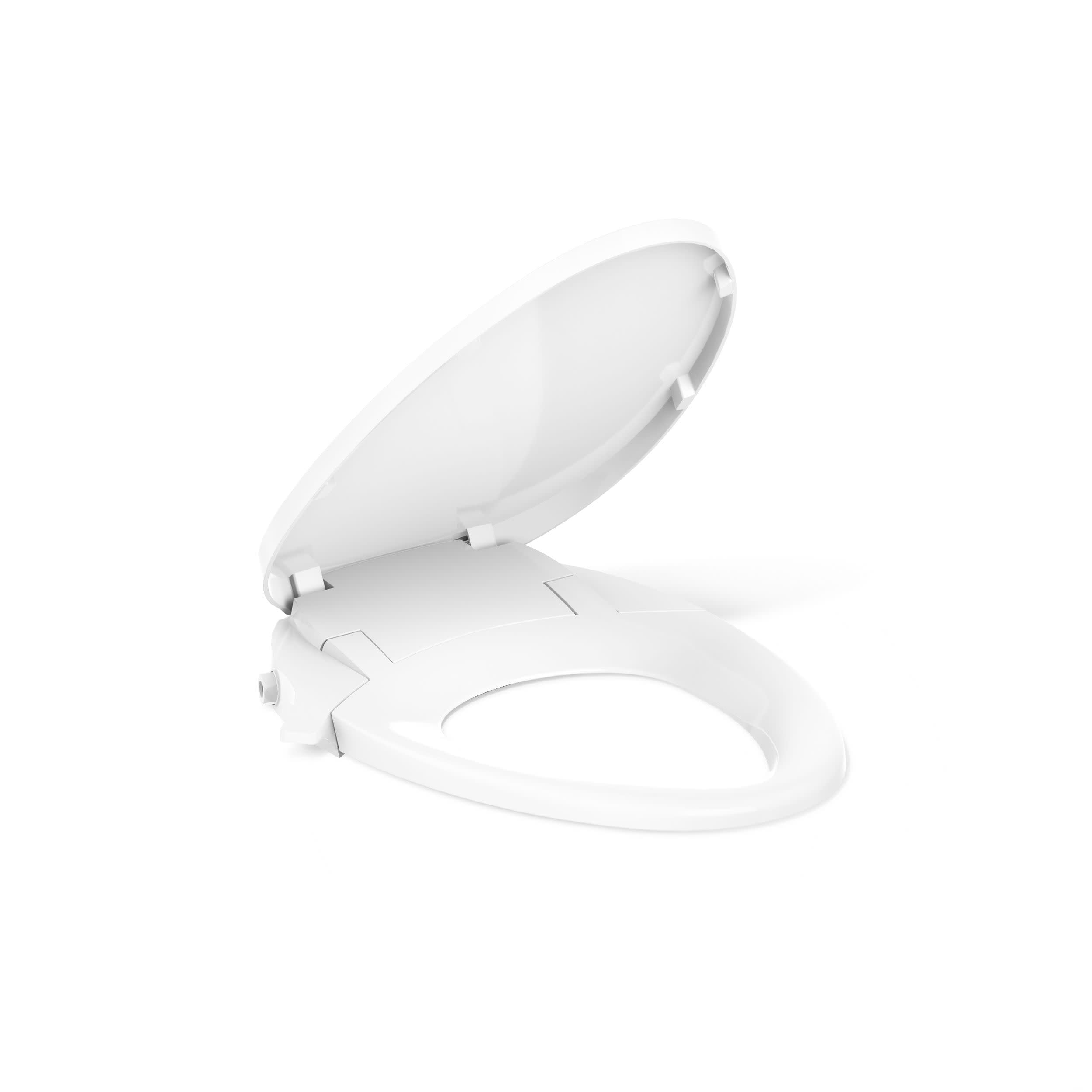 Kohler PureWash M300 Manual Bidet Toilet Seat, Elongated & Low Profile, Non-Electric, Adjustable Water Pressure, Frontal & Rear Wash, Self Cleaning, White, White Handle