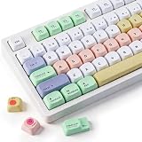 Tsungup MOA Keycaps,Clean & Minimal 130 Keys Magic Bean Custom Keycaps