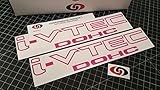 UNDERGROUND DESIGNS I VTEC DOHC 12' (Pair X2) Vinyl Decal Sticker Import Tuner HOT Pink