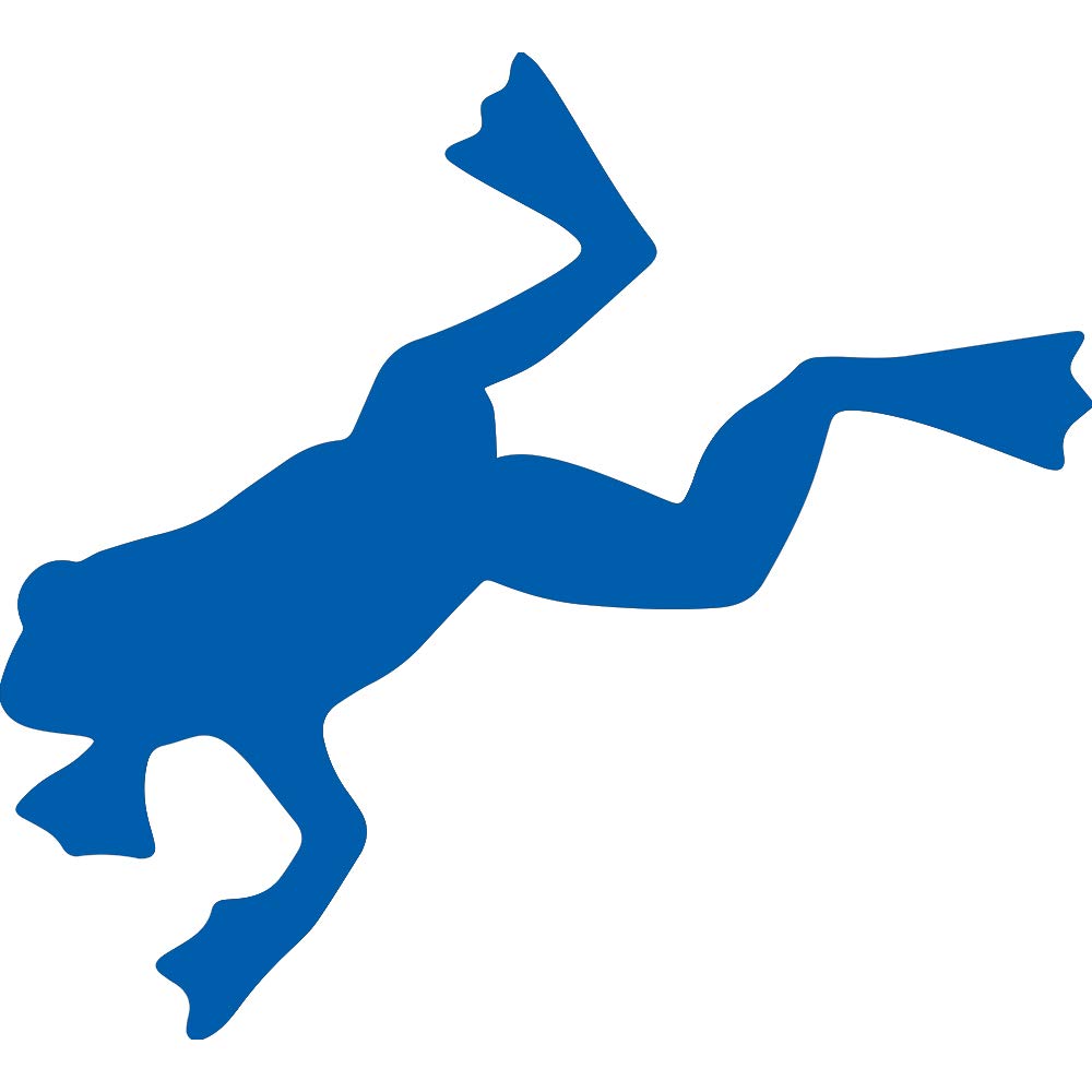 ANGDEST Jumping Frog Silhouette (Azure Blue) (Set of 2) Premium Waterproof Vinyl Decal Stickers for Laptop Phone Accessory Helmet Car Window Bumper Mug Tuber Cup Door Wall Decoration