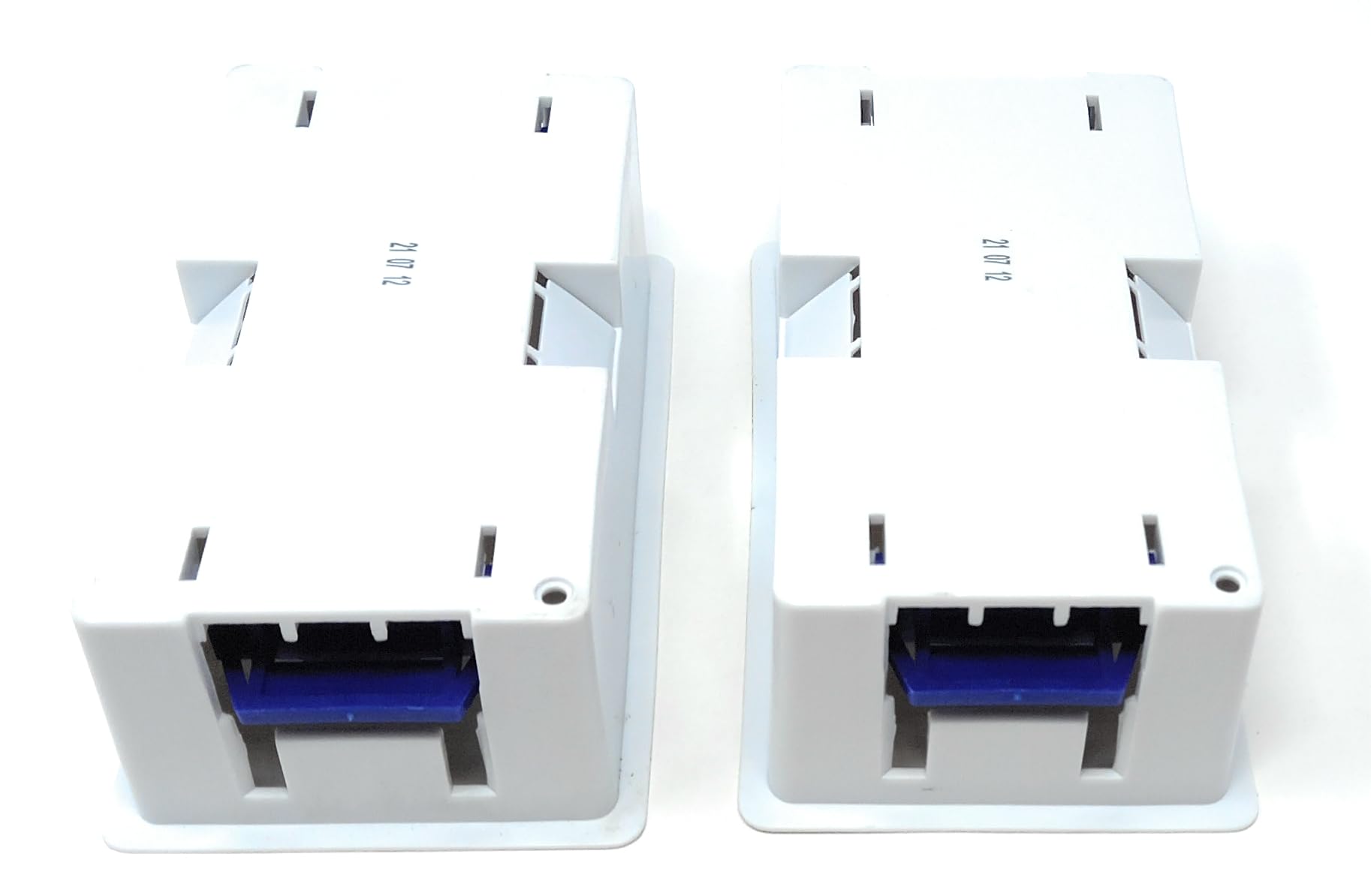 2Pcs. Double 2 Gang Dry Lining Back Plasterboard Box 47mm, Pattress Box with Adjustable Lugs, for Faceplate - Image 2
