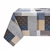 BESCH Mantel PVC Cuadrado Impermeable Lavable y Fácil de Limpiar Fabricado en España - Mantel Hule Antimanchas para Mesas Tamaño 140x140cm