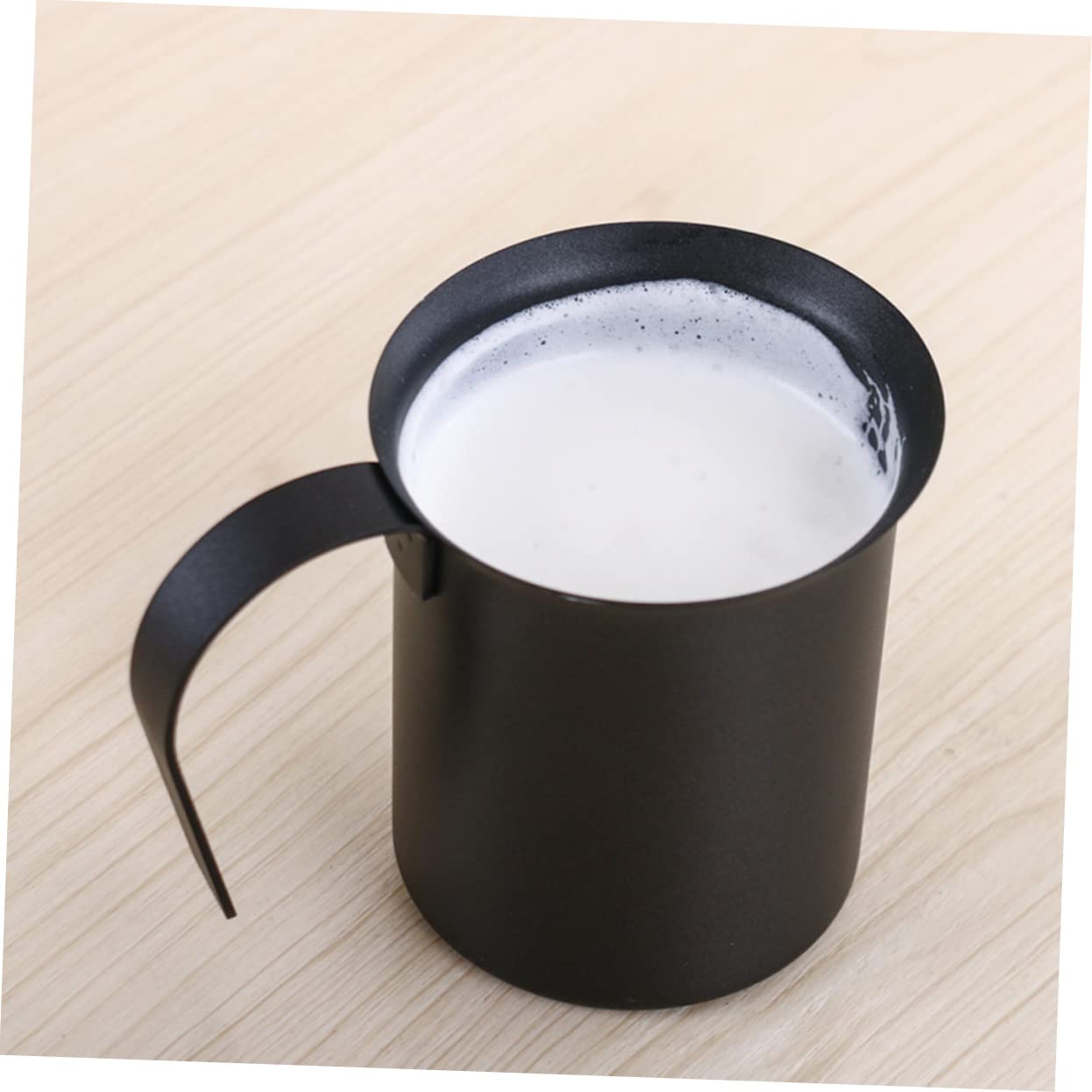 Cabilock 400cc Espumador De Leche Manual De Acero Inoxidable Batidor De Leche De Doble Para Cappuccinos y Lattes Utensilio De Café Para Hogar y Cafetería