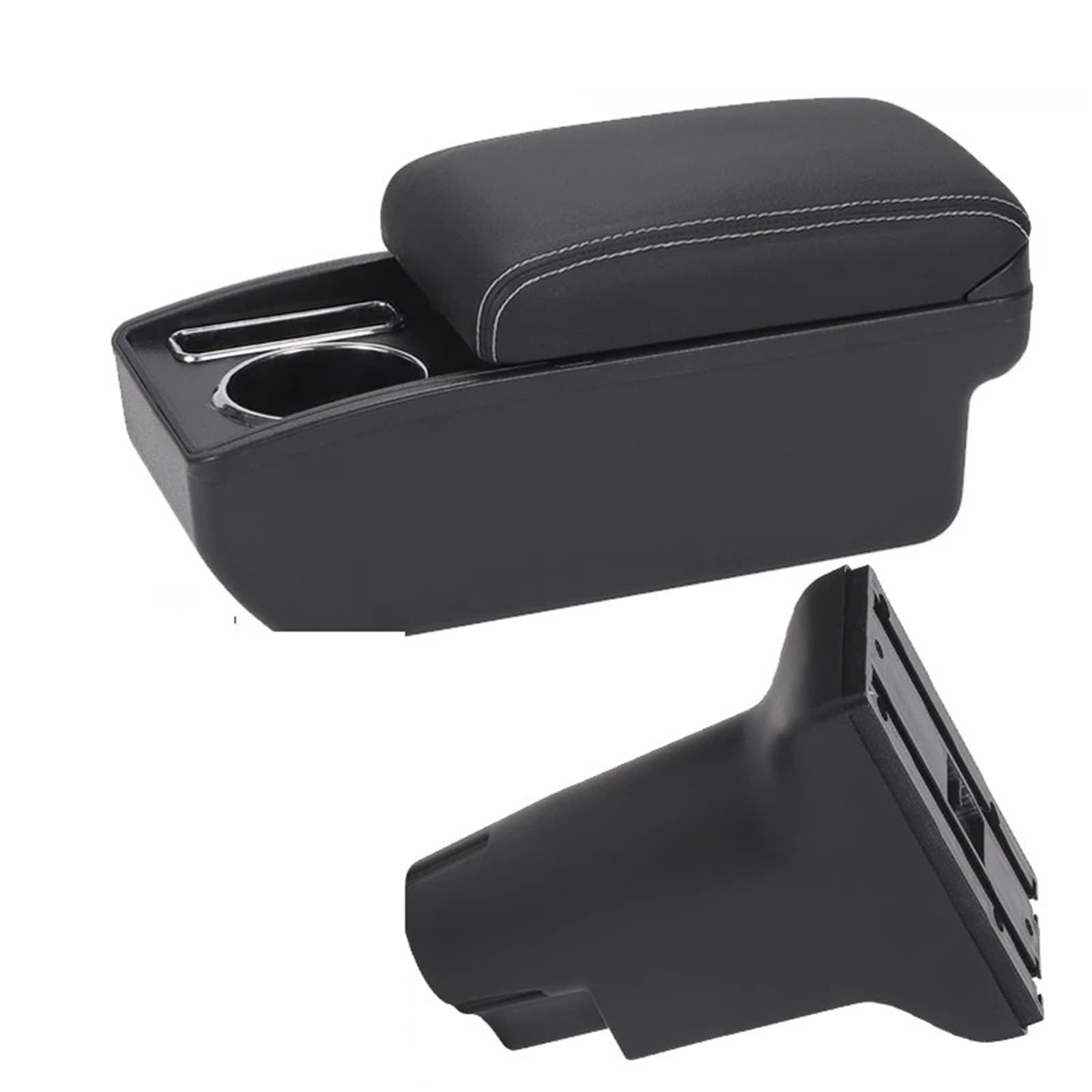 Byhgfdea C3 Black White Nousb Armrest Storage Box For Fiat 500 2012-2025 Car Armrest Box Storage Dedicated Retrofit Parts Interior Accessories