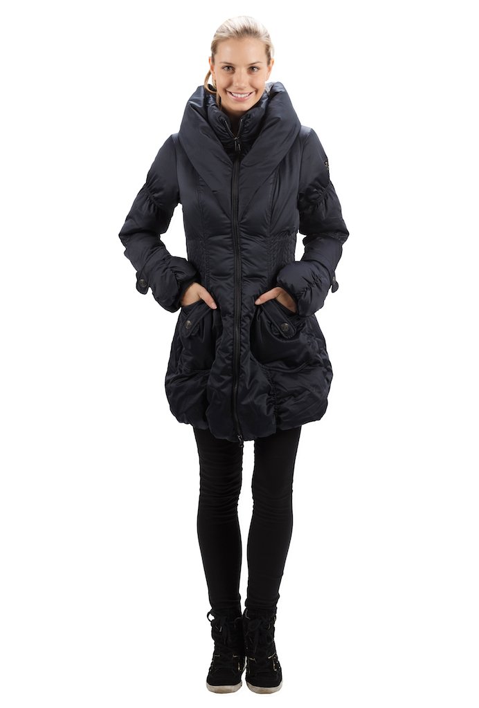 Paris Women's Down Jackets 600-650 Fill Power 90% Down (L, Navy)