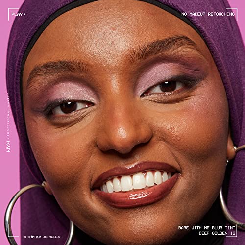 NYX Professional Makeup Fond de Teint Effet Flouté Bare With Me Blur Couvrance Moyenne Fini Naturel Niacinamide Matcha & Glycérine Hydratation Jusqu'A 12H Teinte : Deep Golden 19 - vue 7