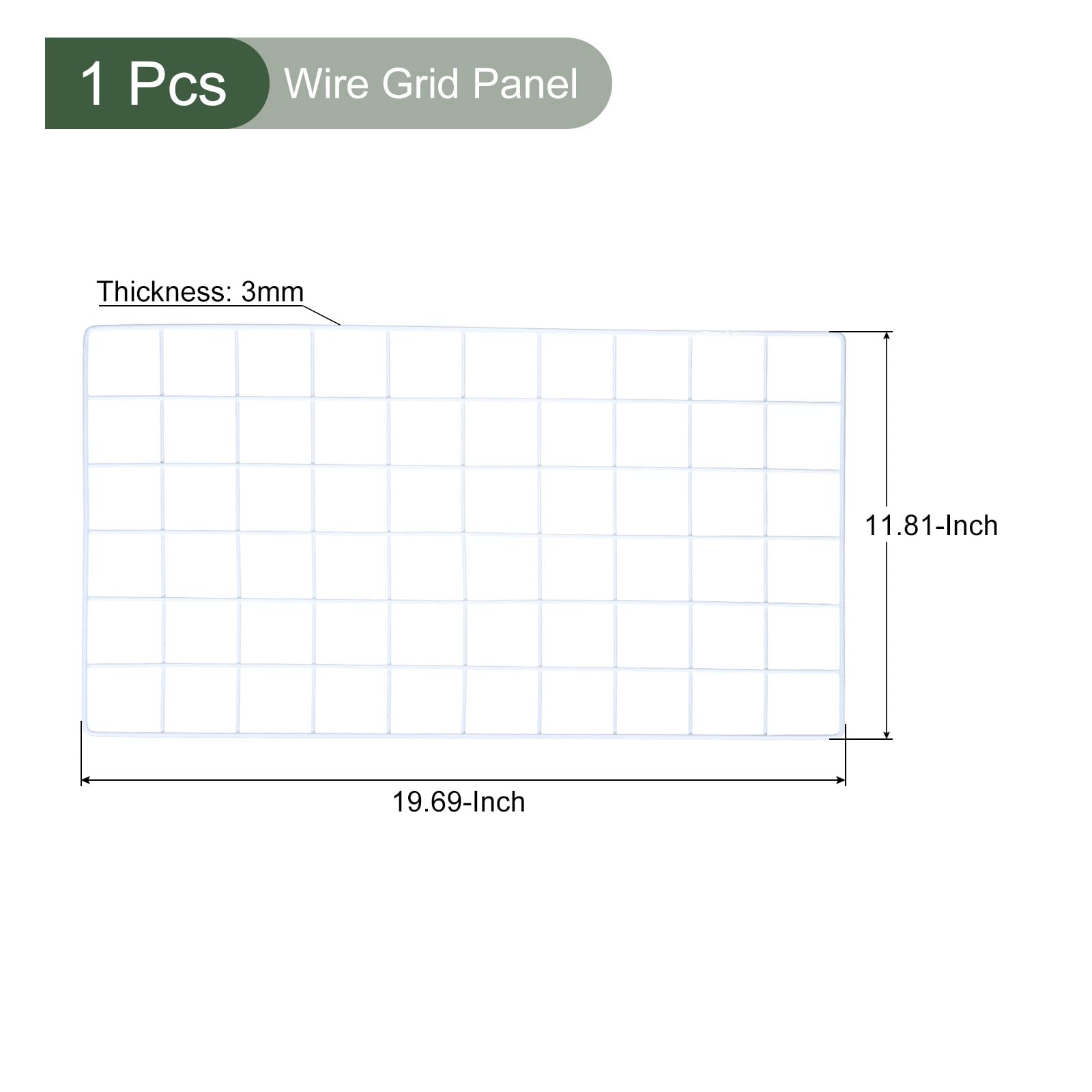 YOKIVE Iron Wire Grid Panel, Decorative Panels Board | Photo Pictures Display Holders Hanging Frame for Home Office (White, 20