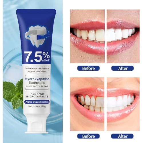 Dentifrice hydroxyapatite menthe douce renforcement émail 3pcs